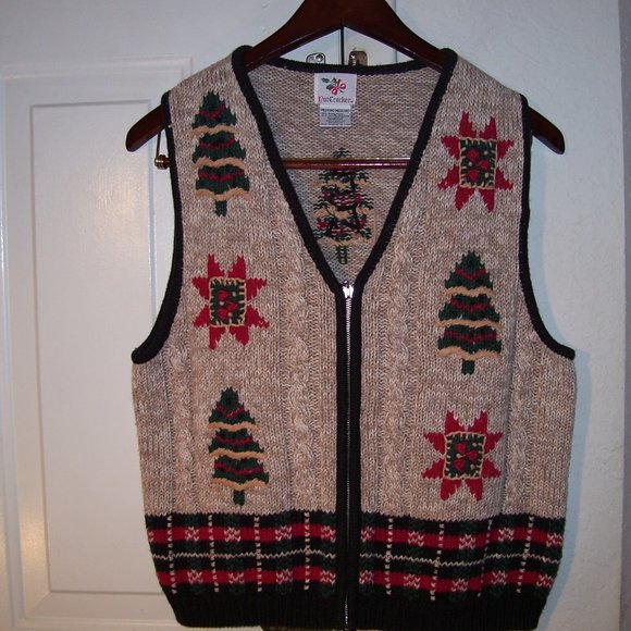 Nutcracker Christmas Sweater Vest Cotton Blend Size Medium - Picture 1 of 11